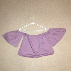 Off the shoulder crop top